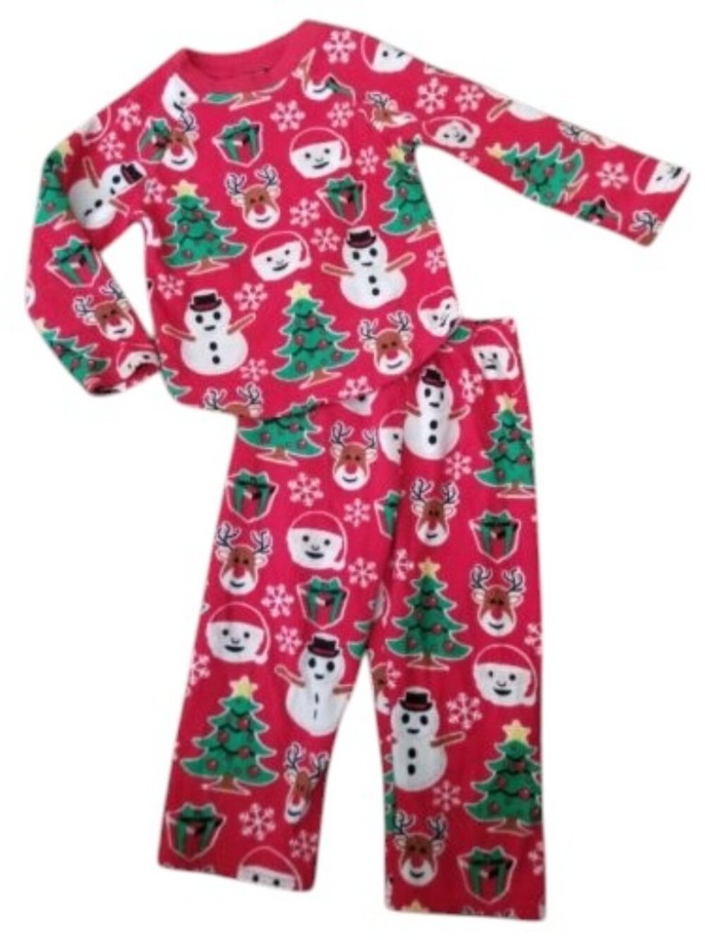 THE CHILDREN’S PLACE Red Holiday Themed Fleece Pajamas Size 2T